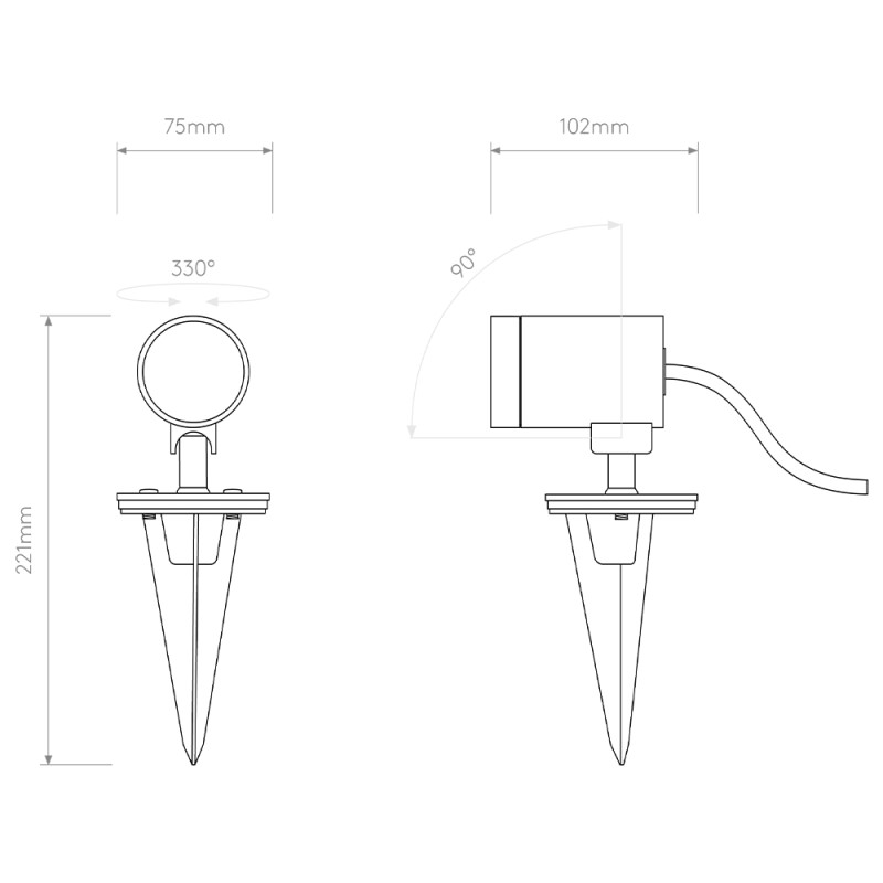 Specification Image for Astro Bayville Spike Spot LED