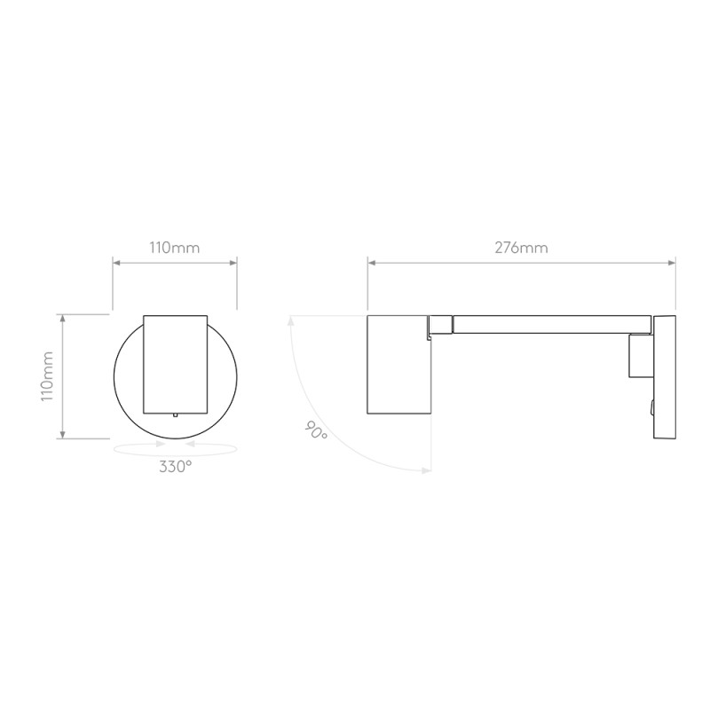 Specification Image for Astro Ascoli Swing Wall Light