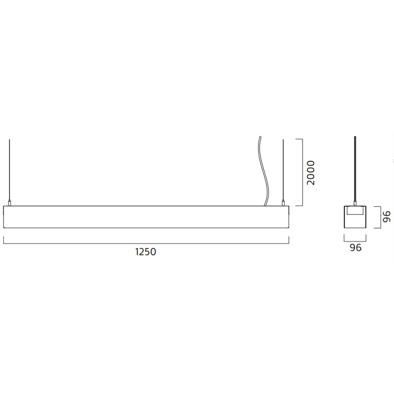 Specification Image for Zero Grid LED Suspension