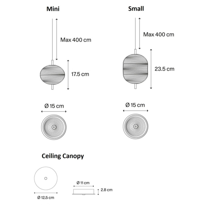 Specification image for Lodes Jefferson LED Pendant
