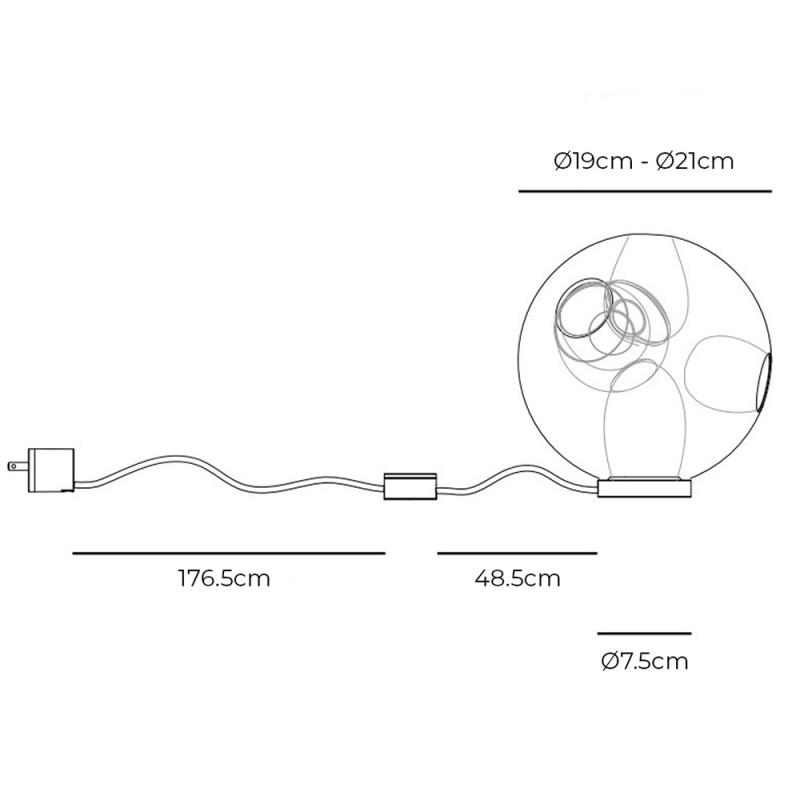 Specification Image for Bocci 38Vt Table and Wall Light