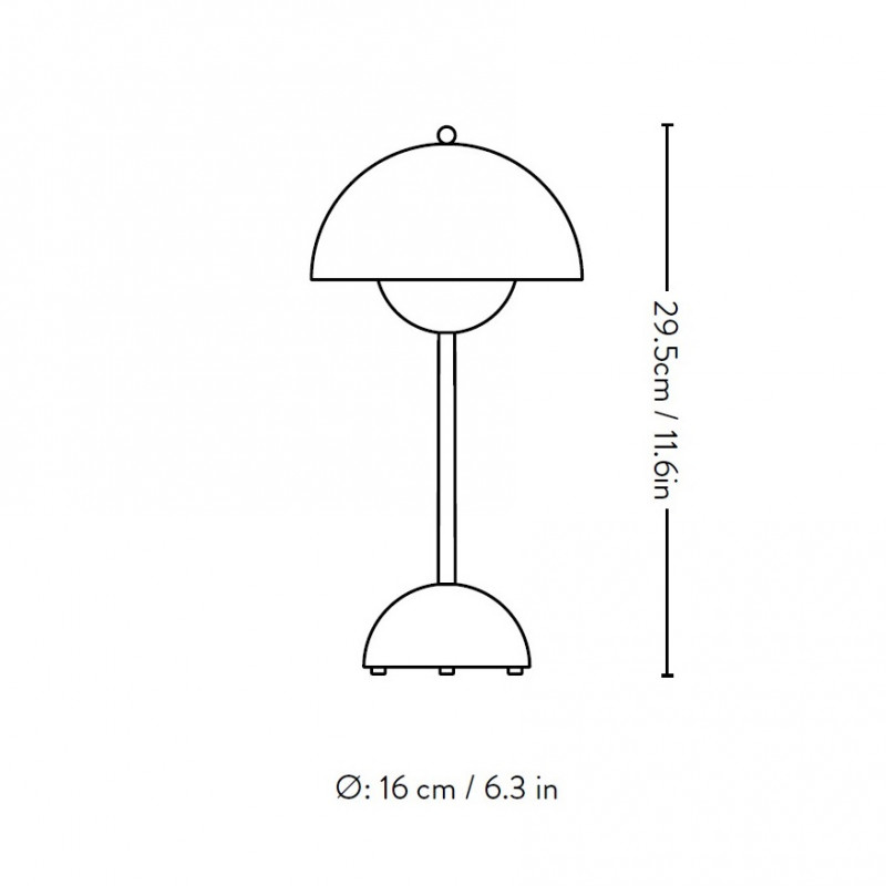Specification Image for &Tradition Flowerpot VP9 LED Portable Lamp