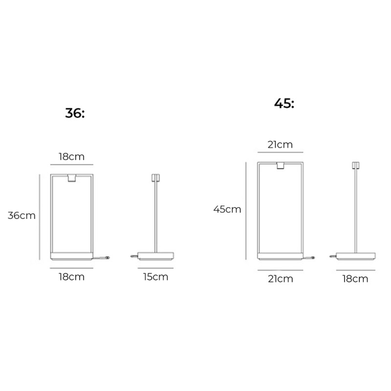 Specification Image for Artemide Curiosity LED Portable Lamp