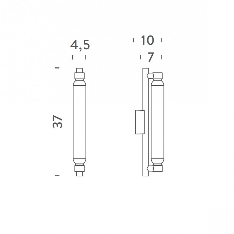 Specification image for Nemo Lighting La Roche LED Wall Light