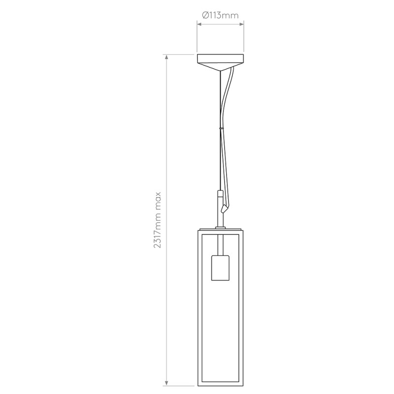 Specification Image for Astro Harvard Outdoor Pendant Light