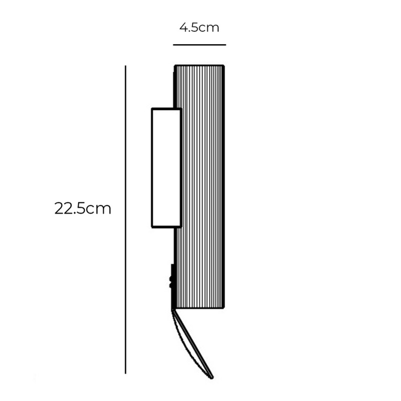 Specification Image for Flos Flauta Spiga 1 LED Outdoor Wall Light
