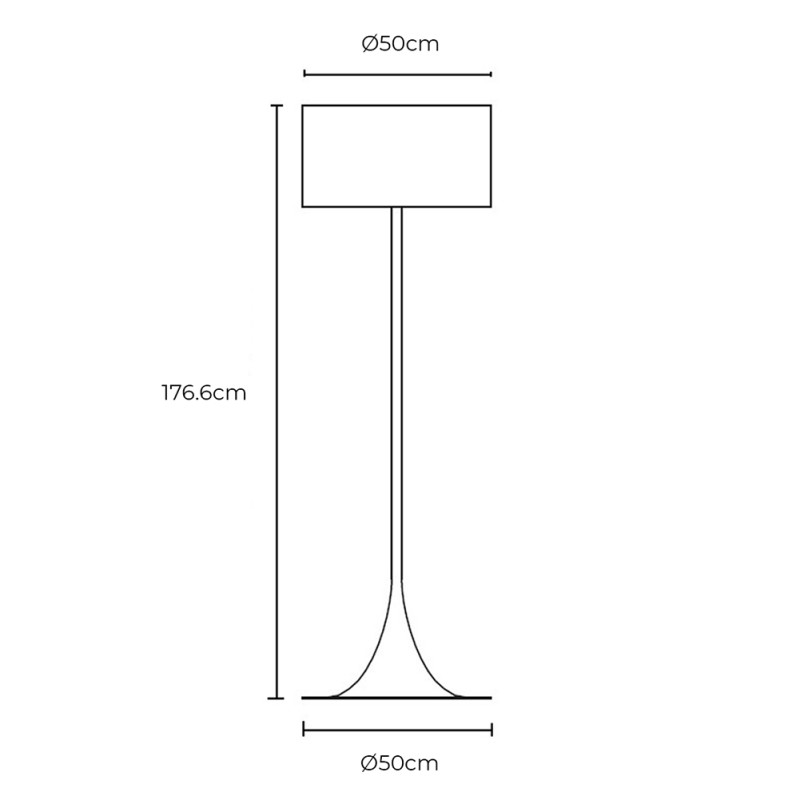 Specification Image for Flos Spun Floor Lamp