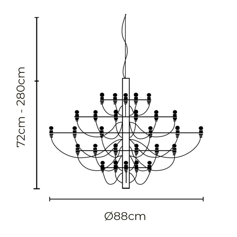 Specification Image for Flos 2097/30 Chandelier
