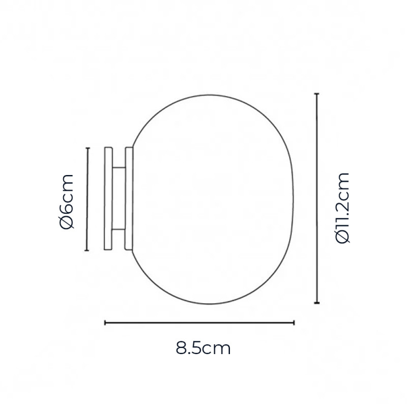 Specification Image for Flos Glo-Ball Mini Ceiling/Wall Light