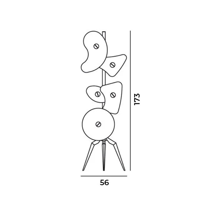 Specification Image for Foscarini Orbital Floor Lamp
