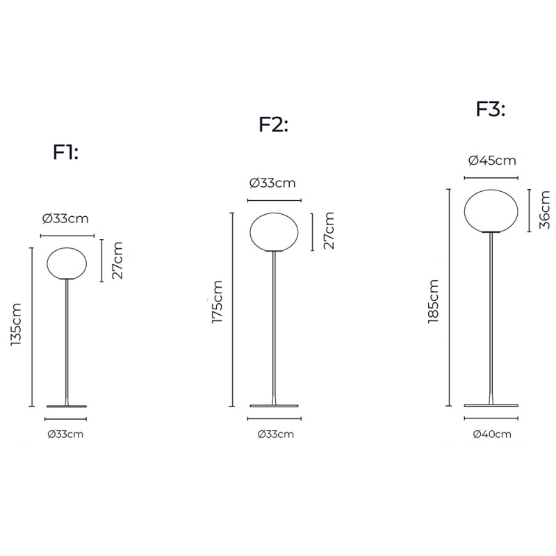 Specification Image for Flos Glo-Ball Floor Lamp
