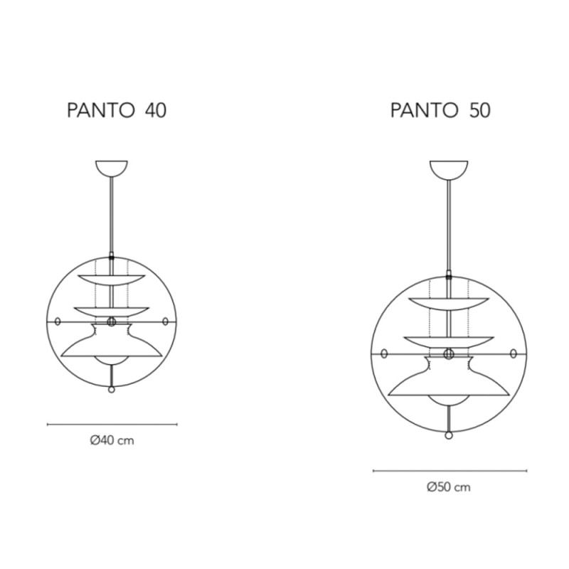 Specification Image for Verpan Panto Pendant 