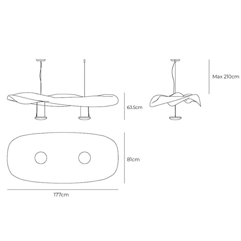 Specification Image for Artemide  Cosmic Angel Suspension Light
