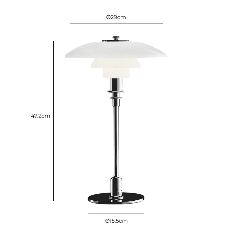 Specification image for Louis Poulsen PH 3/2 Table Lamp
