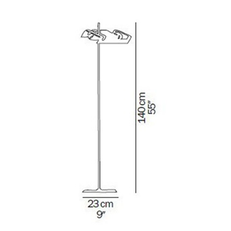 Specification Image for Oluce Spider Floor Lamp
