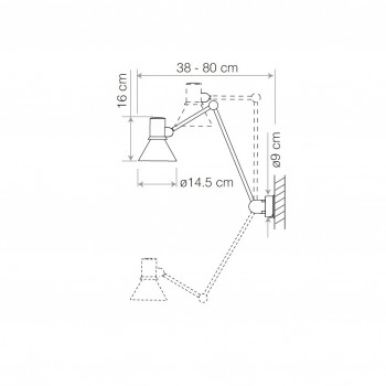 Specification Image for Anglepoise Type 80 W3 Wall Light