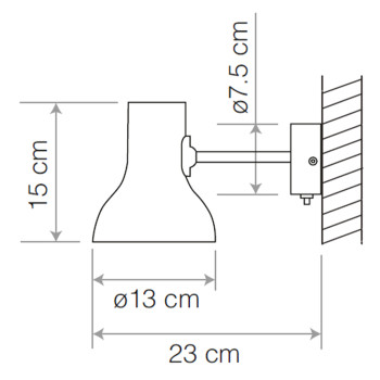 Specification Image for Anglepoise + Margaret Howell Type 75 Mini Wall Light