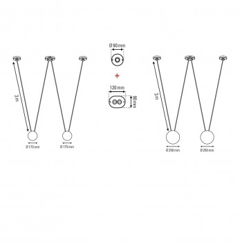 Specification image for DCW éditions Les Acrobates De Gras No. 324 Glass