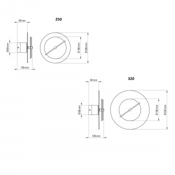 Specification image for DCW éditions Delumina LED Wall Light