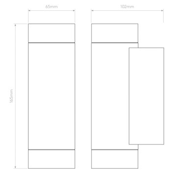 Specification Image for Astro Dartmouth Twin Wall Light
