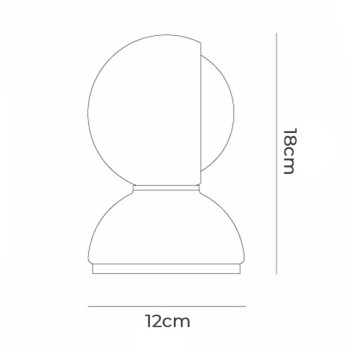 Specification Image for Artemide Eclisse 2021 Table Lamp 