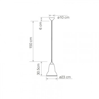 Specification Image for Anglepoise Original 1227 Midi Brass Pendant