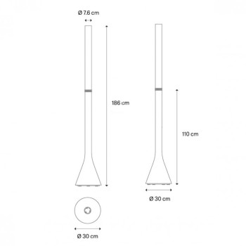 Specification image for Lodes Croma LED Floor Lamp