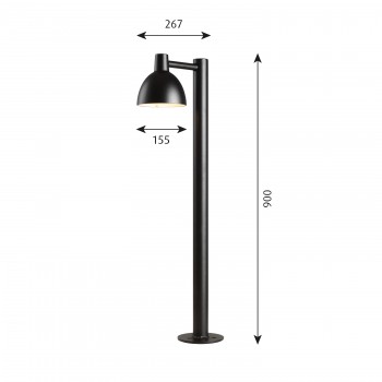 Specification image for Louis Poulsen Toldbod 155 Bollard