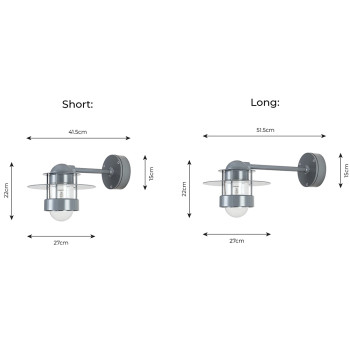 Specification Image for Louis Poulsen Albertslund Outdoor Wall Light