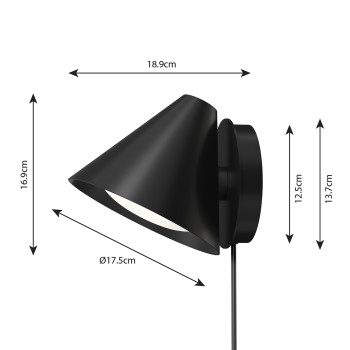 Specification Image for Louis Poulsen Keglen LED Wall Light