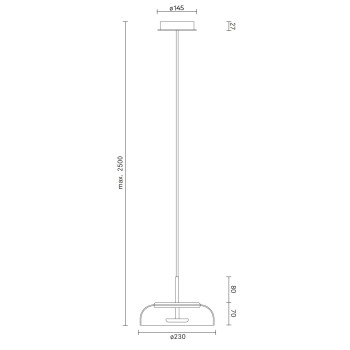 Specification image for Nuura Blossi 1 LED Pendant