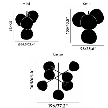 Specification Image for Tom Dixon Melt LED Chandelier