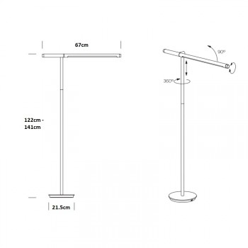 Pablo Brazo LED Floor Lamp Specification