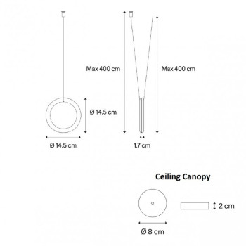 Specification image for Lodes IVY V LED Pendant
