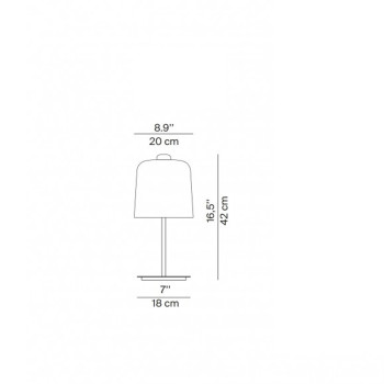 Specification image for Luceplan Zile Table Lamp