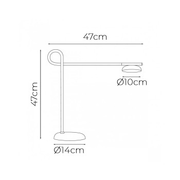 Specification Image for Northern Salto LED Table Lamp