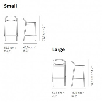 Muuto Linear Steel Bar Stool Specification