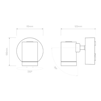 Specicification Image for Astro Bayville Single Spot LED Light