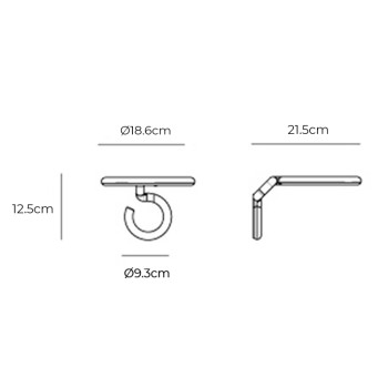 Specification Image for Artemide Vine LED Spot Wall Light