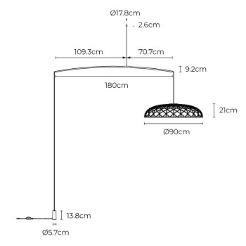 Specification Image for Flos Skynest Motion LED Suspension