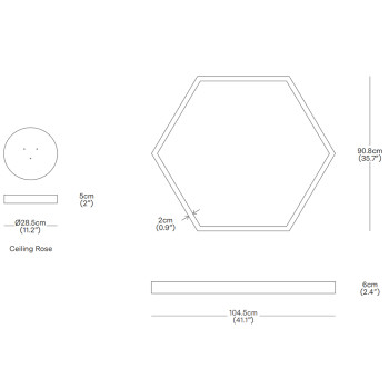 Specification Image for Resident Hex 1000 LED Pendant