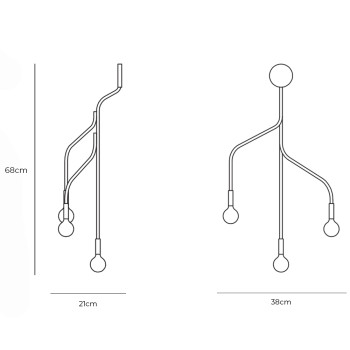Specification Image for Normann Copenhagen Vekst Wall Light