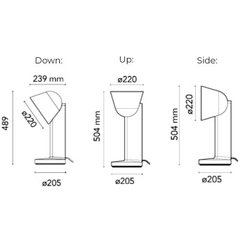 Specification Image for Flos Ceramique Table Lamp