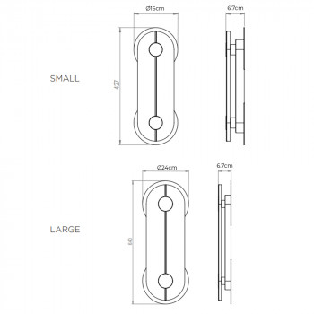 Specification Image for Bert Frank Brace LED Wall Light