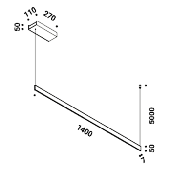 Davide Groppi Sottile LED Suspension Light - Specification 