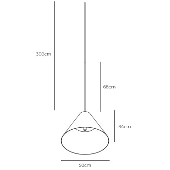 Specification Image for Davide Groppi Sottosopra LED Pendant