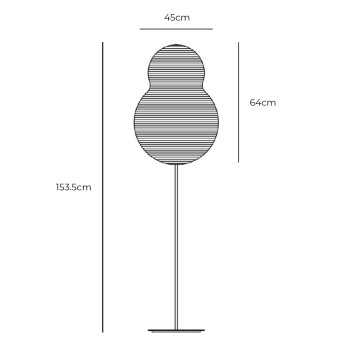 Specification Image for Normann Copenhagen Puff Floor Lamp