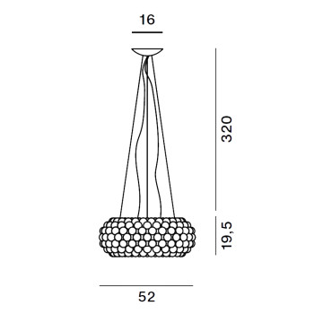 Specification Image for Foscarini Caboche Plus Media R7s Pendant