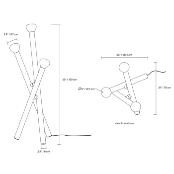 Specification Image for Lambert & Fils Parc Floor Lamp