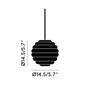 Specification Image for Tom Dixon Press Mini Sphere LED Pendant